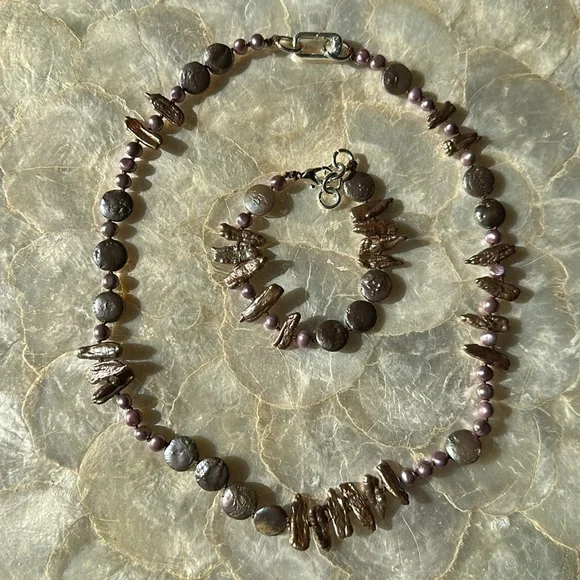 Stick and coin pearl set - Picture 3 of 7